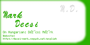 mark decsi business card